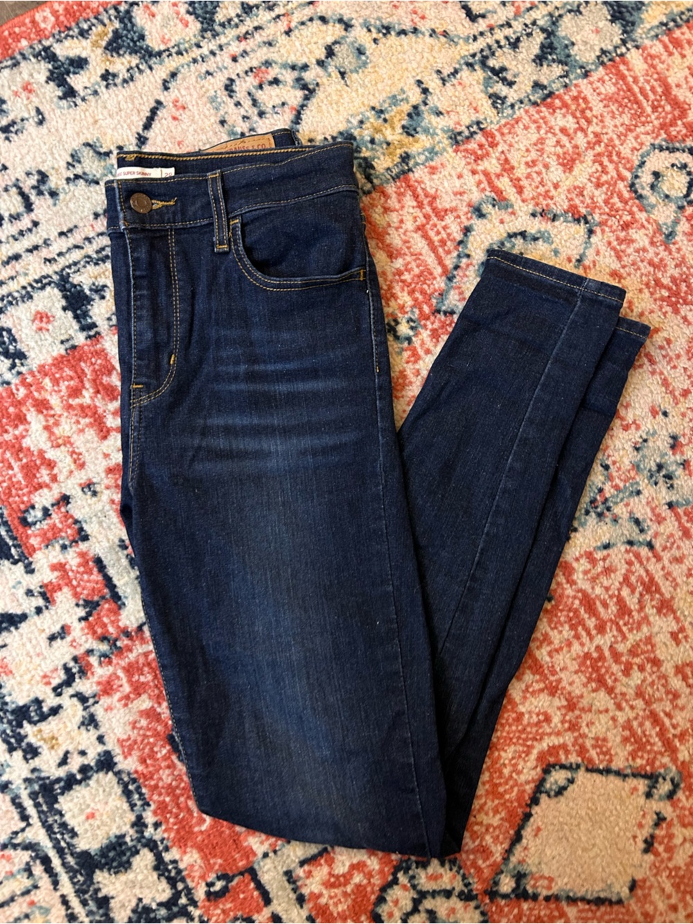 Levi's Women's Dark Blue 720 High Rise Super Skinny Jeans - Size 29